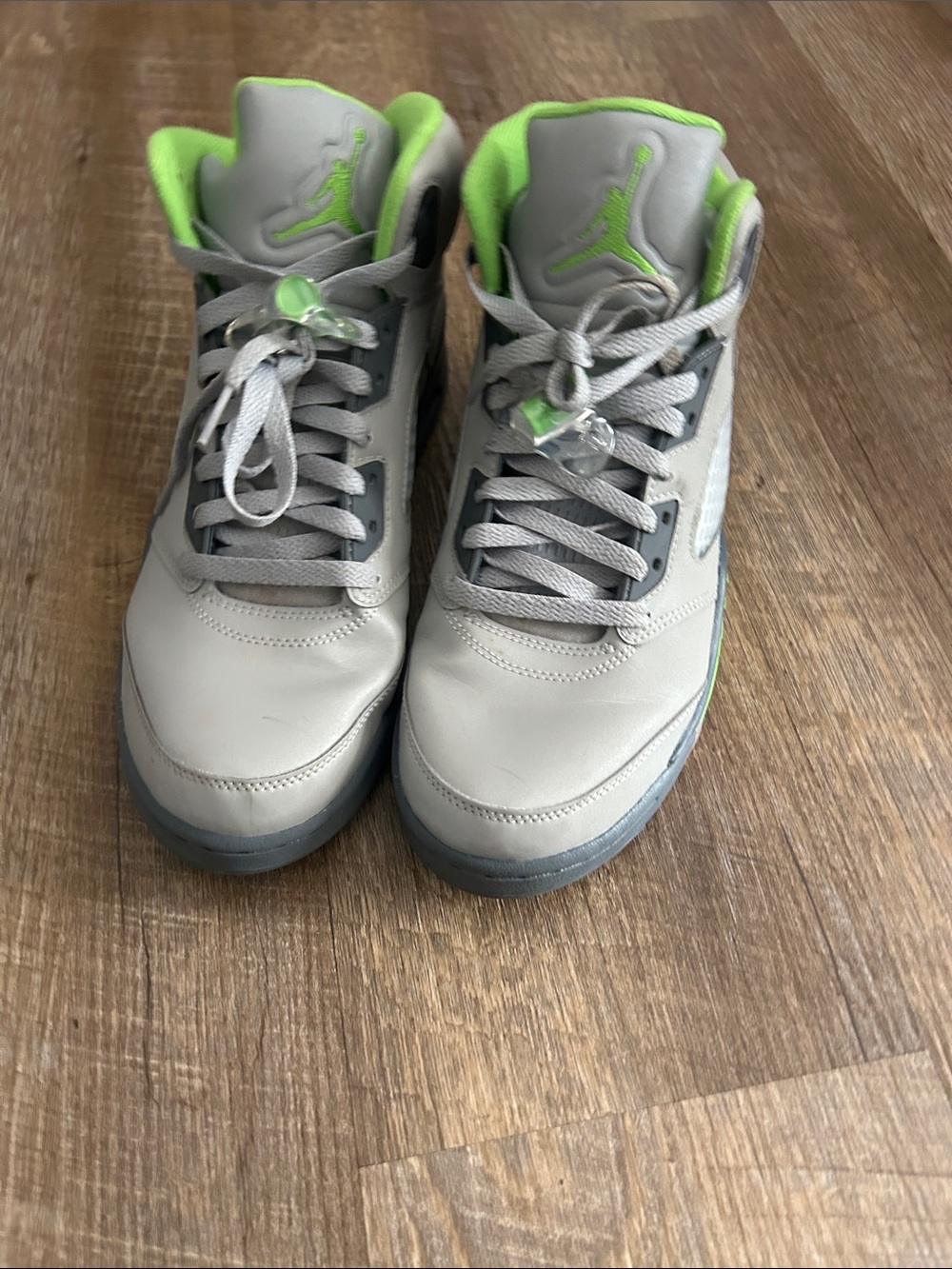 Nike Jordan Kids' Gray & Neon Green Basketball Sneakers
